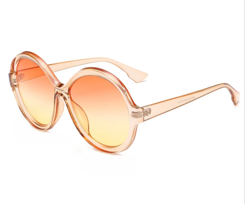 Круглые ацетатные Модные женские солнцезащитные очки 2019 дизайнерские стильные