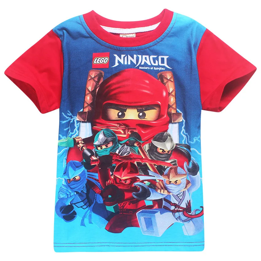 Детская футболка с круглым вырезом Ninjago летняя коротким рукавом для мальчиков FNAF
