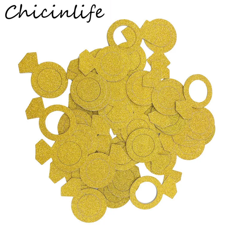 Chicinlife 1 сумки Золото/серебряное кольцо конфетти обручение/девичник вечерние