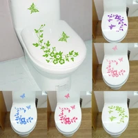 butterfly flower bathroom wall stickers for home decor butterflies decoration art decals toilet mural cupboard wallpaper