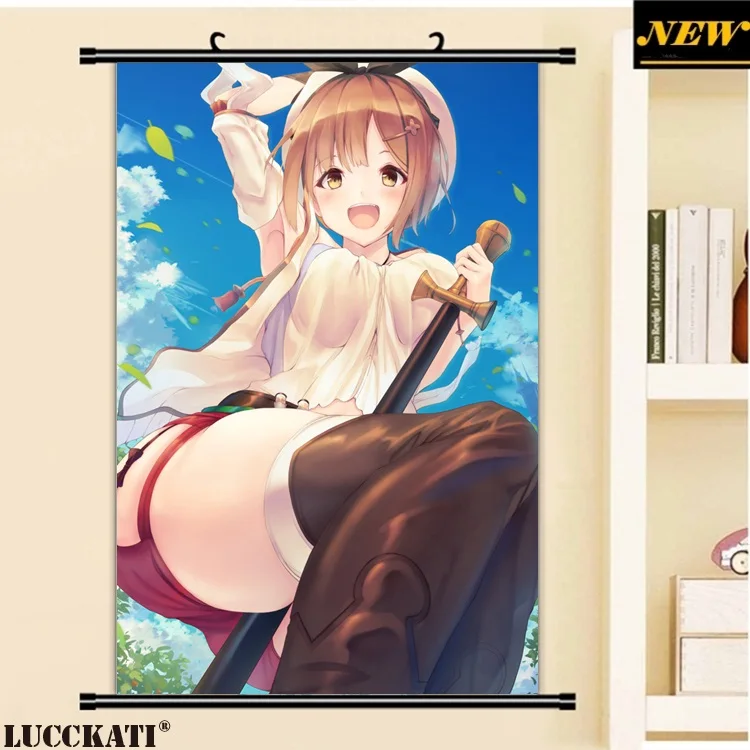 40X60 см ателье Ryza игровая серия Reisalin Stout Сексуальная лоли клитор мультфильм плакат с героями аниме картина прокрутки холст живопись