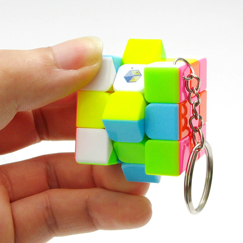 3.5 CM High Quality Speed Yuxin's Magic Cube 3*3*3 On 3x3x3 with Key Ring Chain for Kids Three Layers | Игрушки и хобби
