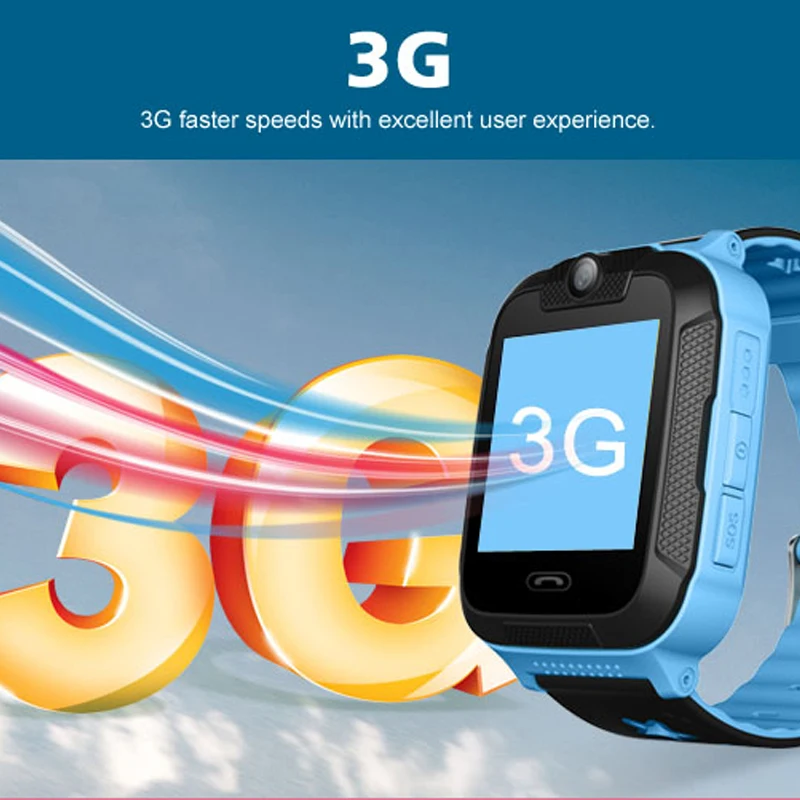 Детские часы с gps трекером 3g WCDMA 1 4 &quotсенсорный экран Камера SOS Вызов