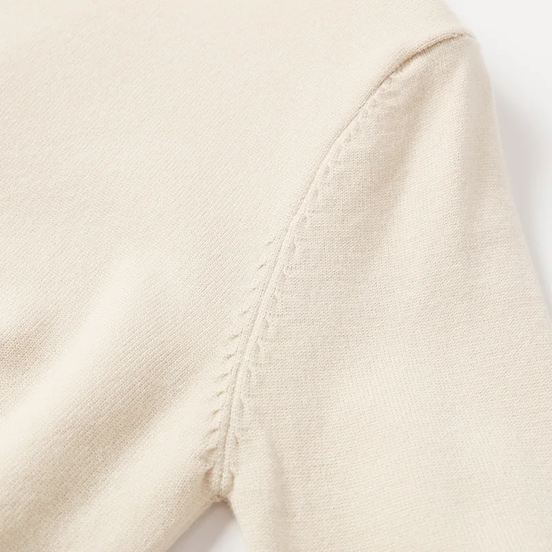 Осенне-зимний женский свитер 2019 однотонный элегантный с бусинами облегающий