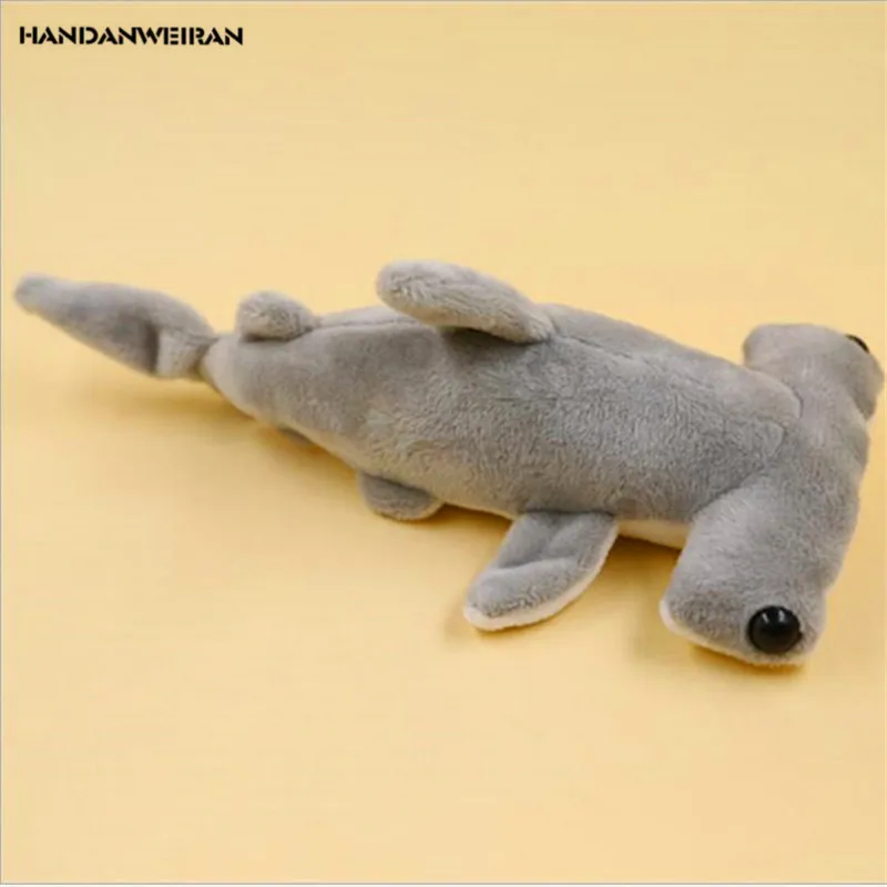 HANDANWEIRAN, 1 шт., Хит, 20 см., милая плоская Акула, мягкие игрушки, морские Подвески из серии, плюшевые игрушки, куклы для детей, подарки, ПП хлопок