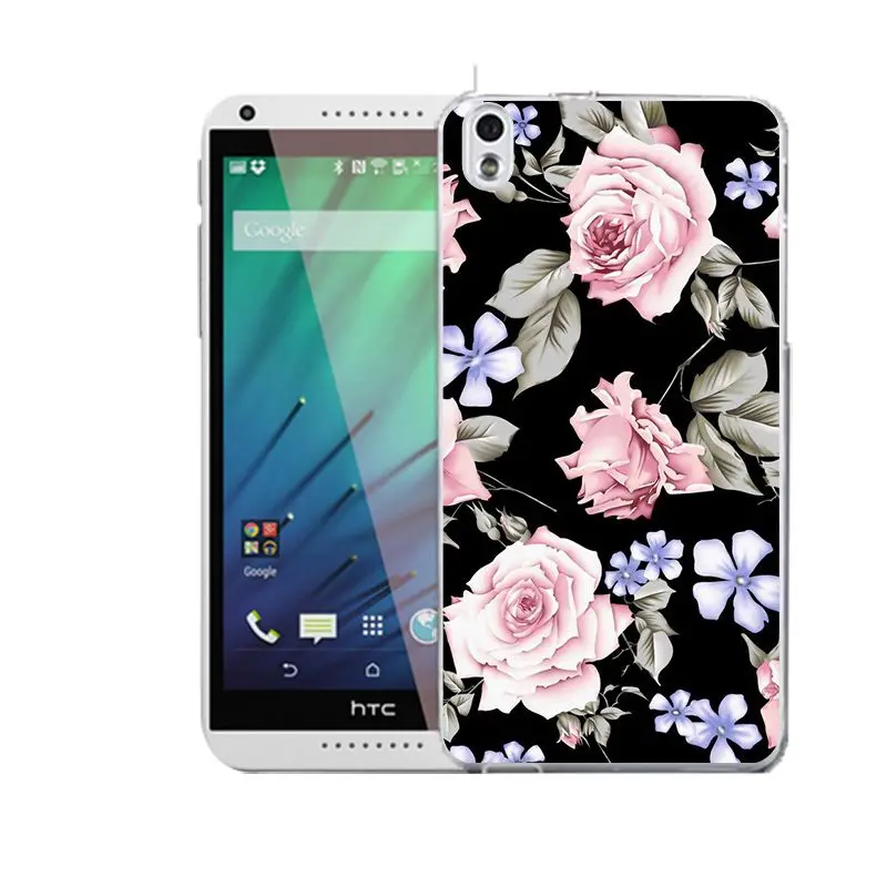 Qmswei ТПУ прозрачный чехол для телефона htc M8 Мягкие силиконовые красочные цветка