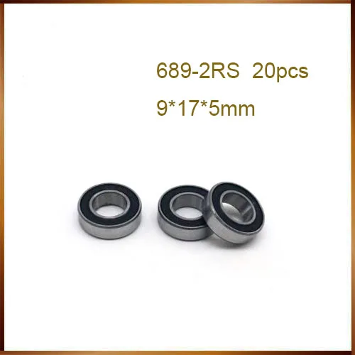 689rs подшипник ABEC 20 шт. 9x17x5 мм миниатюрные 689RS шарикоподшипники 618/9RS Z2V1 качество 689