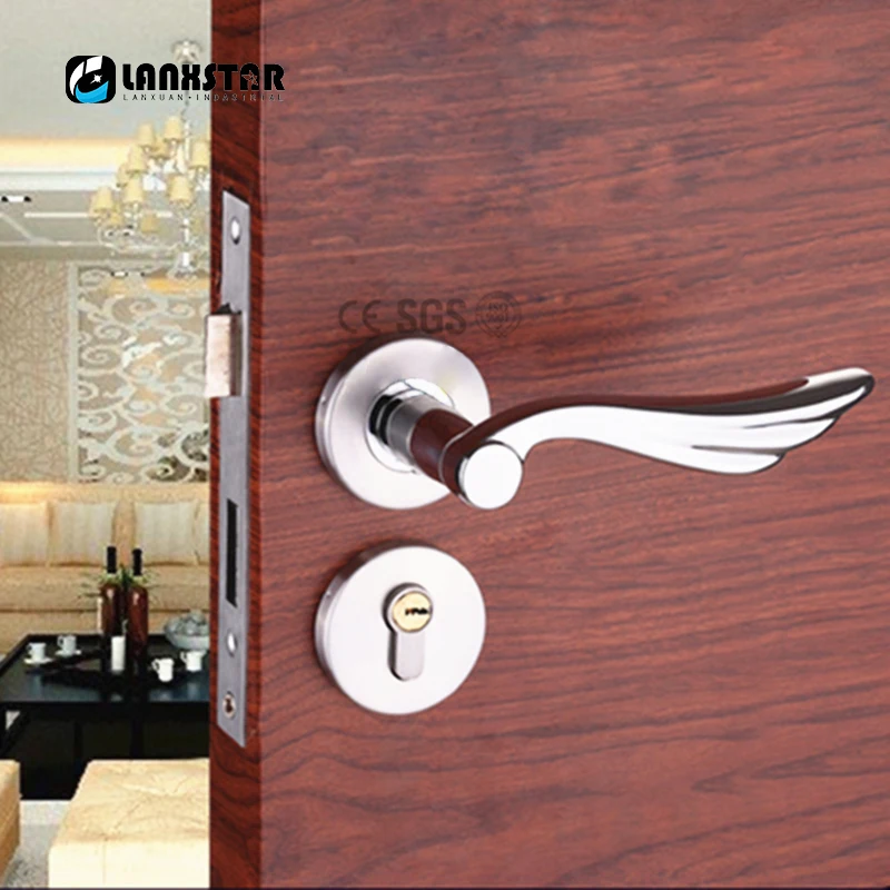 Современный дизайн бесшумный раздельный инженерный замок дверная ручка