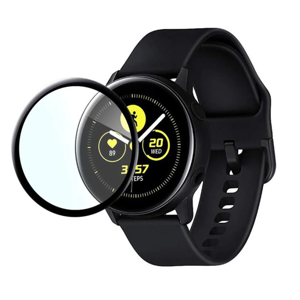 2 шт. полный клей крышка Закаленное стекло экран протектор для samsung Galaxy Watch Active