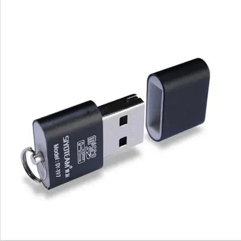 Кардридер USB 2.0/Micro SD, TF, T-Flash, портативный, компактный - изображение