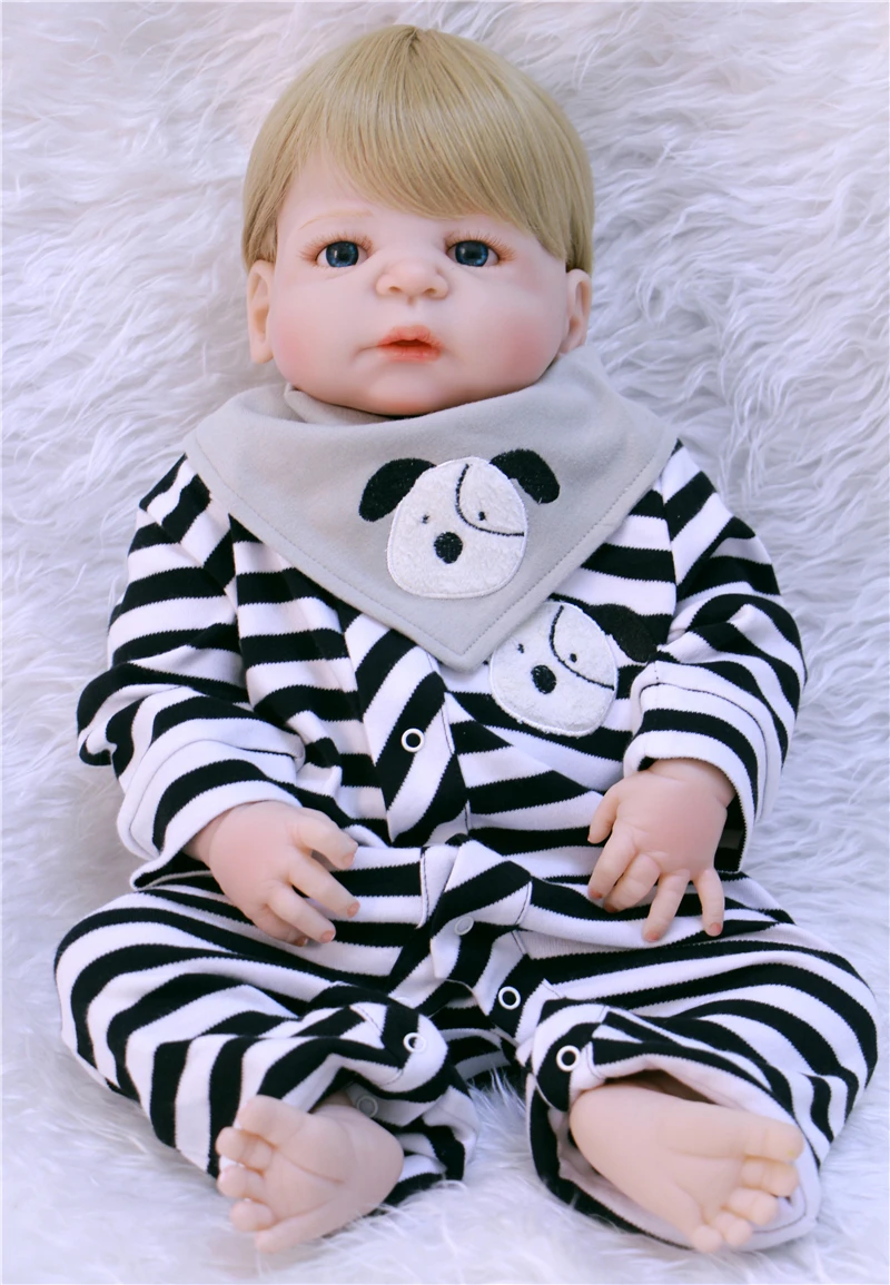 Boneca Reborn 55 см силиконовая кукла для мальчика 22 &quotbebe настоящая супер крутая