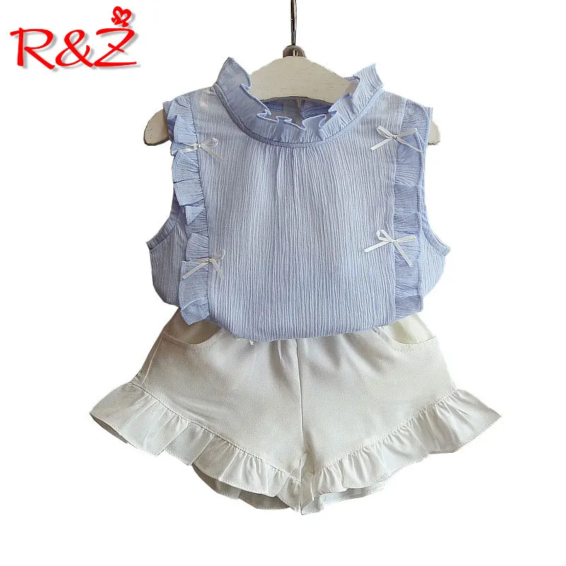 Лето 2019 новинка шифоновый костюм для девочек R &amp Z из двух предметов детская