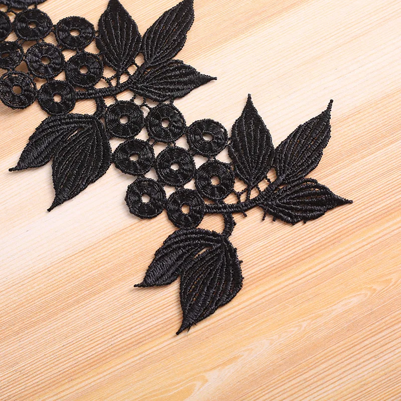 1 ярд высокое качество полиэстер Черный Водорастворимые кружевной компьютерная