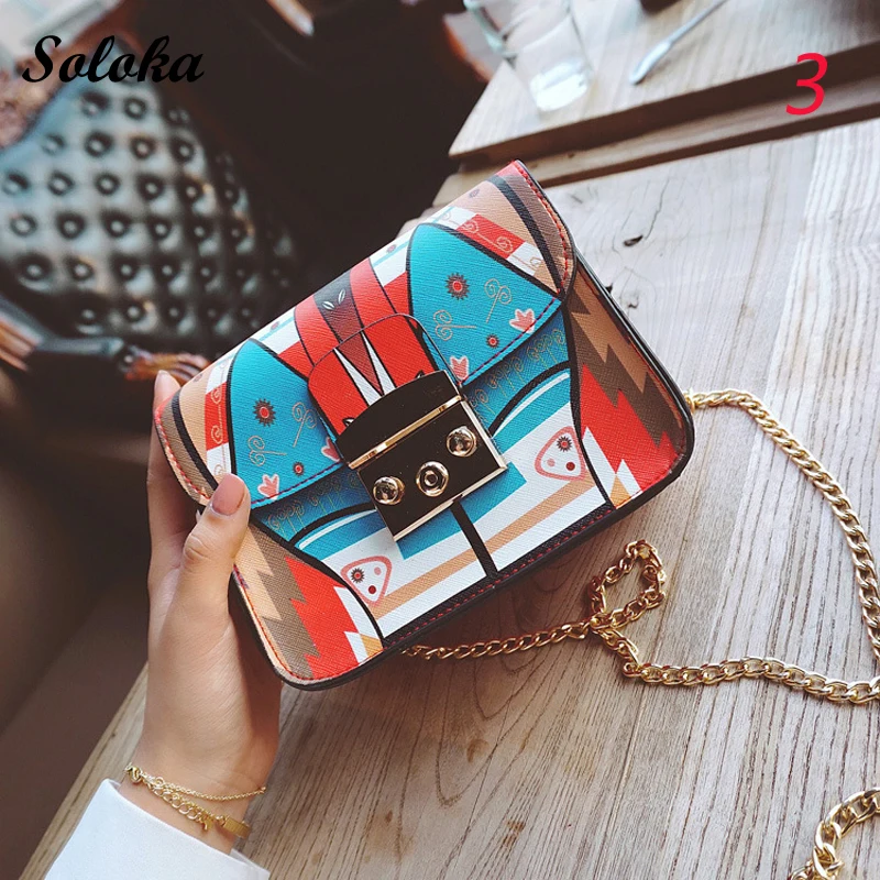 2019 новые мини Лоскутные сумки через плечо Модные хитовые цветные Клатчи из