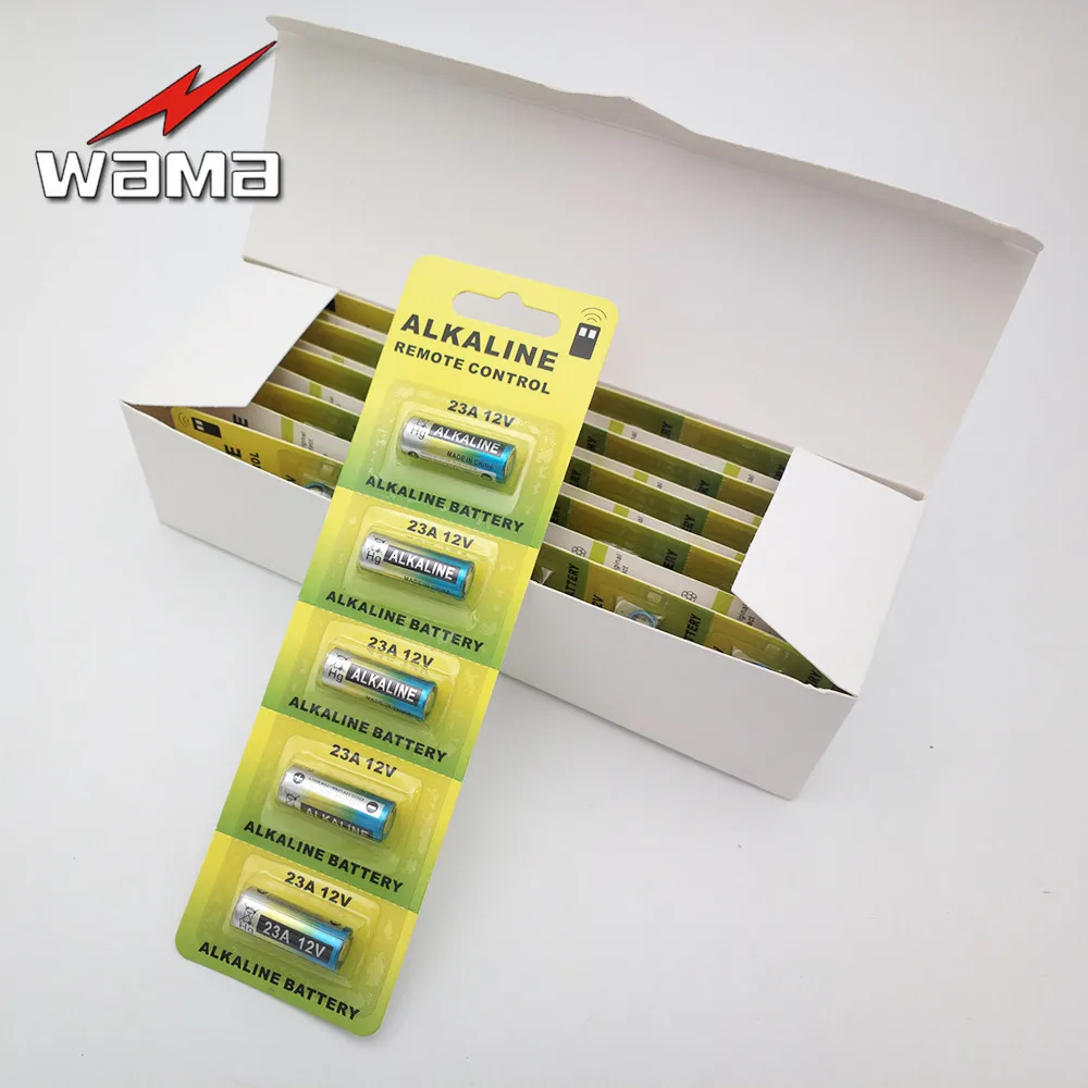 50 шт/упаковка из 10 шт. Wama щелочные батареи 12V 23A главным образом высушите