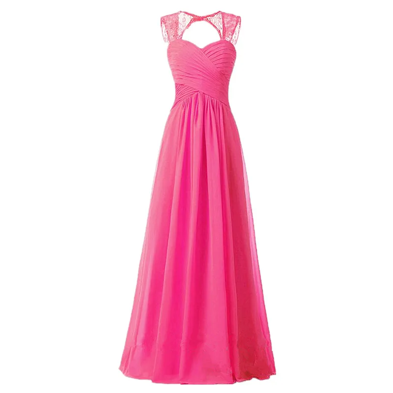 Custom Color 2019 Cheap A-Line Evening Dress Burgundy Long Elegant Pleat Lace Chiffon Sweetheart Party Prom Dresses Robe De Soir | Свадьбы и
