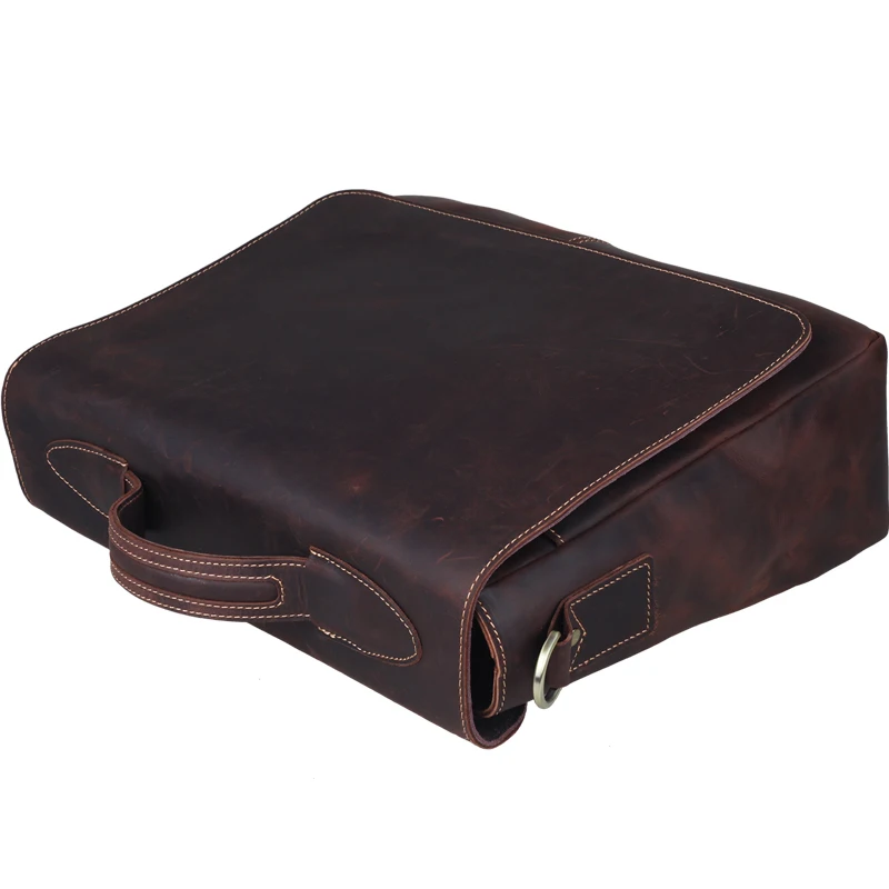 Роскошный мужской портфель Tiding итальянский мессенджер из кожи Крейзи Хорс сумка