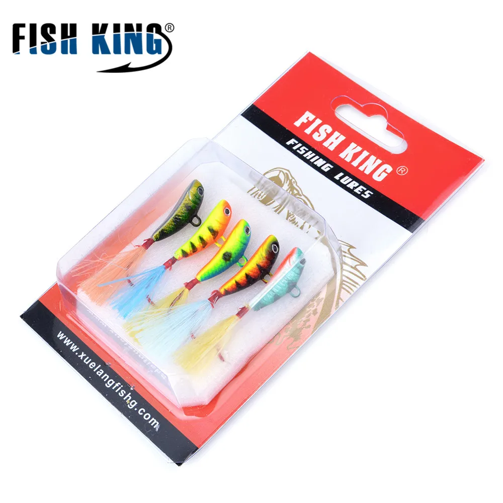 Рыболовные приманки FISH KING зимние для ледовой рыбалки 5 г 7 с 4 #2 # крючки перьевая