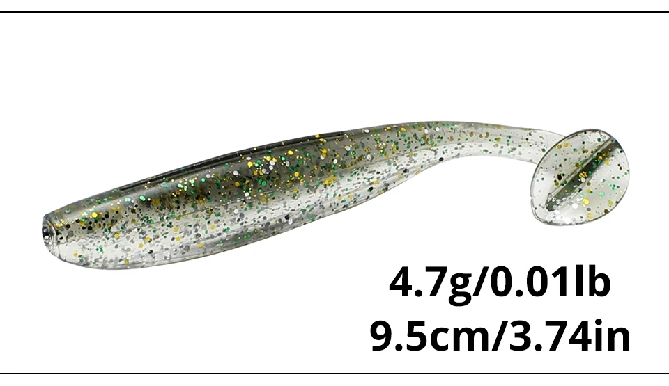 Yuewins 4pcs/lot 95mm 4.7g Easy Shiner Fishing Soft Lure Silicone Bait leurre souple Shad Rubber Fish Carp for Pike QA1026