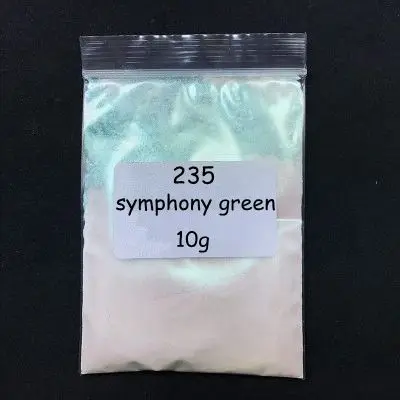 10g Symphony green 10 г перламутровый пигмент белая симфония Русалка пудра макияж тени для век краски мыло краситель мыло пигментный слюдяной порошок блеск для ногтей - Цвет: 10g Symphony green