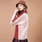 Женский трикотажный свитер с длинным рукавом и круглым вырезом