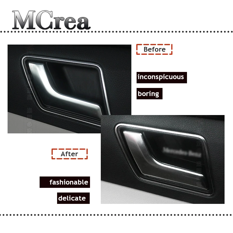 Автомобильный StylingFor Mercedes W204 W205 W212 W213 X204 X253 Benz C E GLK наклейки класс ручка двери чаша
