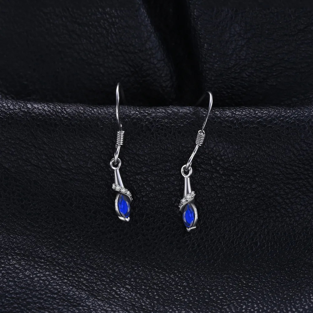 Jewelrypalace изысканный 0.36ct маркиза создан синий шпинель серьги 925 стерлингов