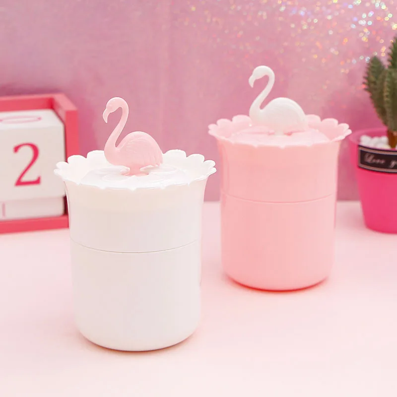 Креативная коробка для ватных палочек с фламинго пыленепроницаемый хлопковый