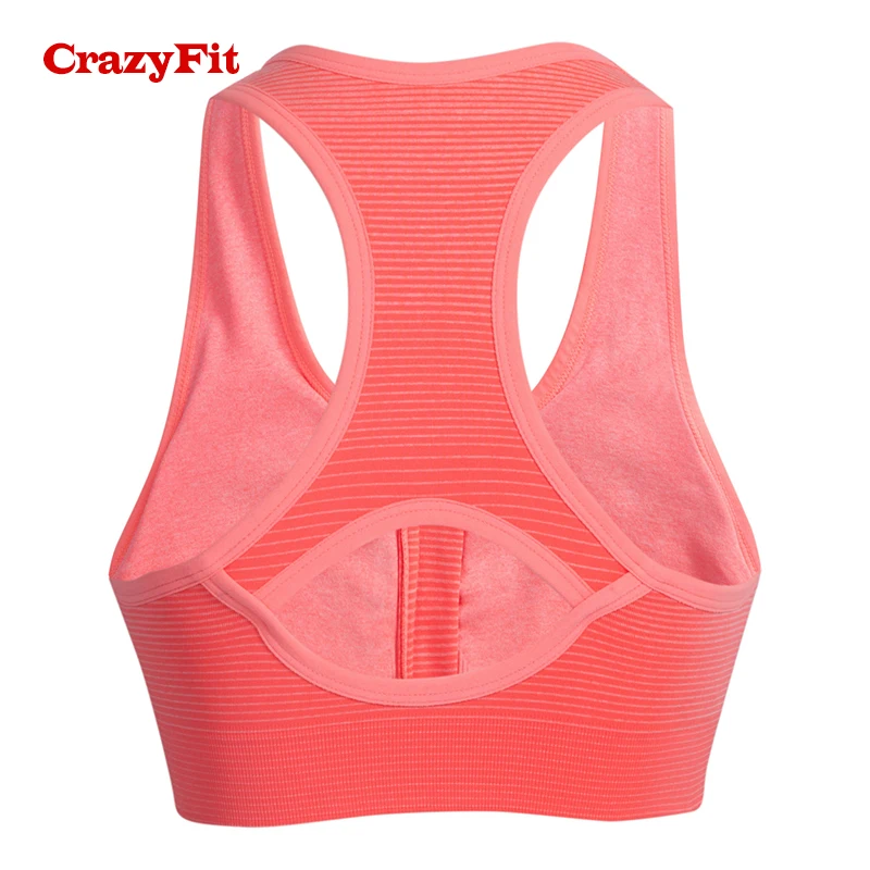CrazyFit Высокая поддержка Спортивный бюстгальтер на молнии для женщин 2018