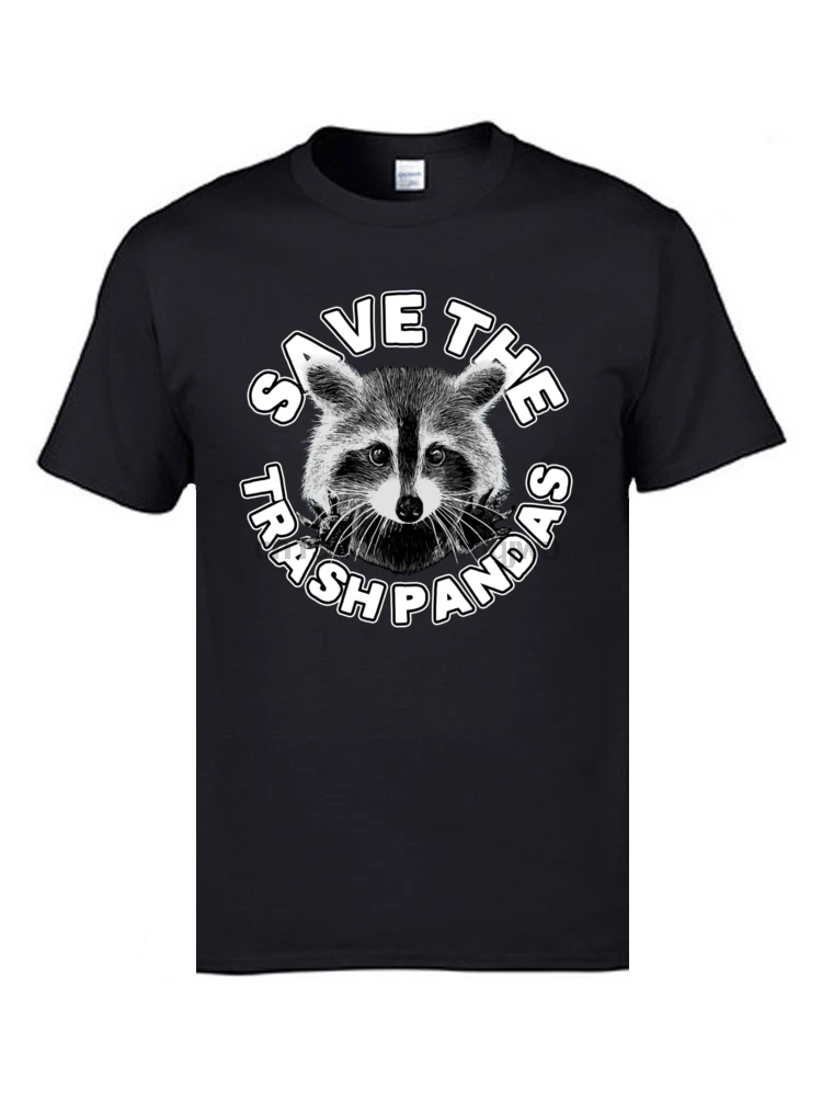 Классические мужские отличные футболки Save the Trash Pandas с принтом енота 3D цифровые