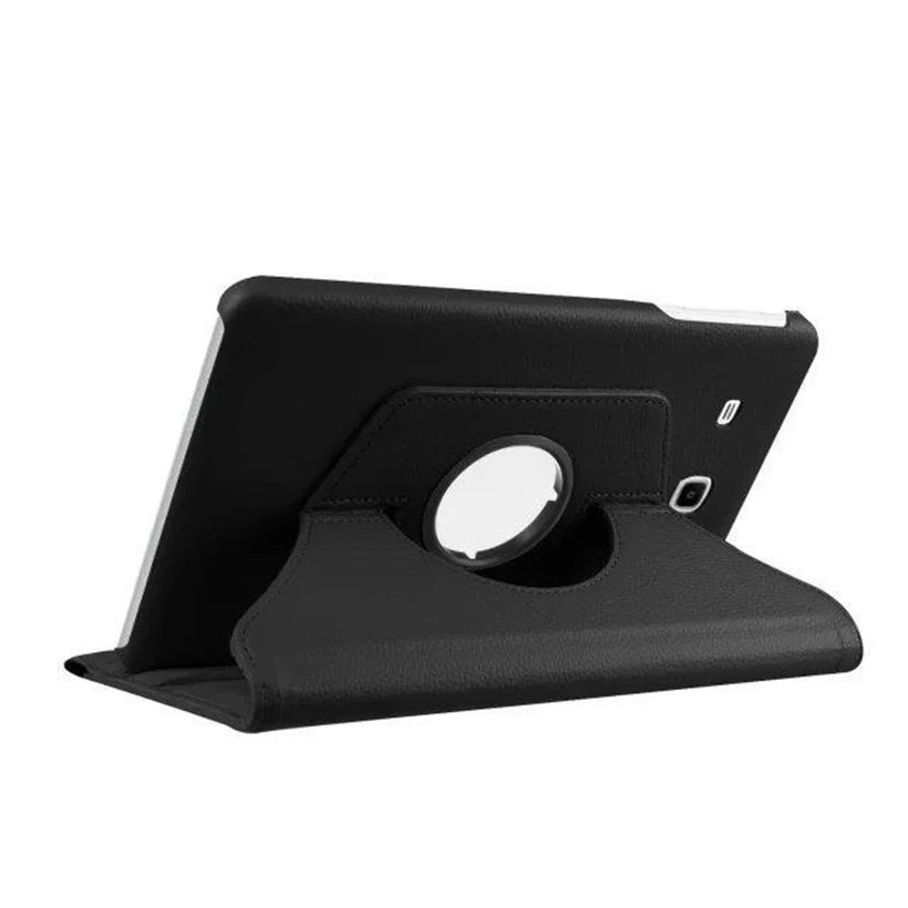 Чехол из зернистой кожи с поворотом на 360 градусов для Samsung Galaxy Tab E 9 6 T560 T561 задняя