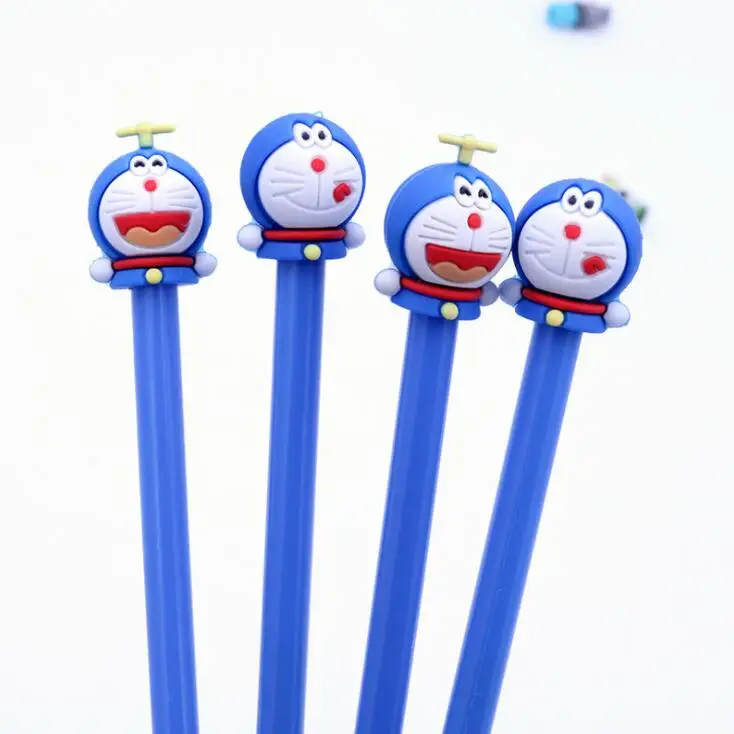 2 шт. Kawaii 0,5 мм Doraemon мультфильм черные чернила гелевая ручка для девочек и мальчиков школьные офисные канцтовары, шариковая ручка ручки поставки