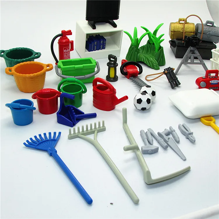Детские игрушки Playmobil оригинальные аксессуары для инструменты кровати ТВ