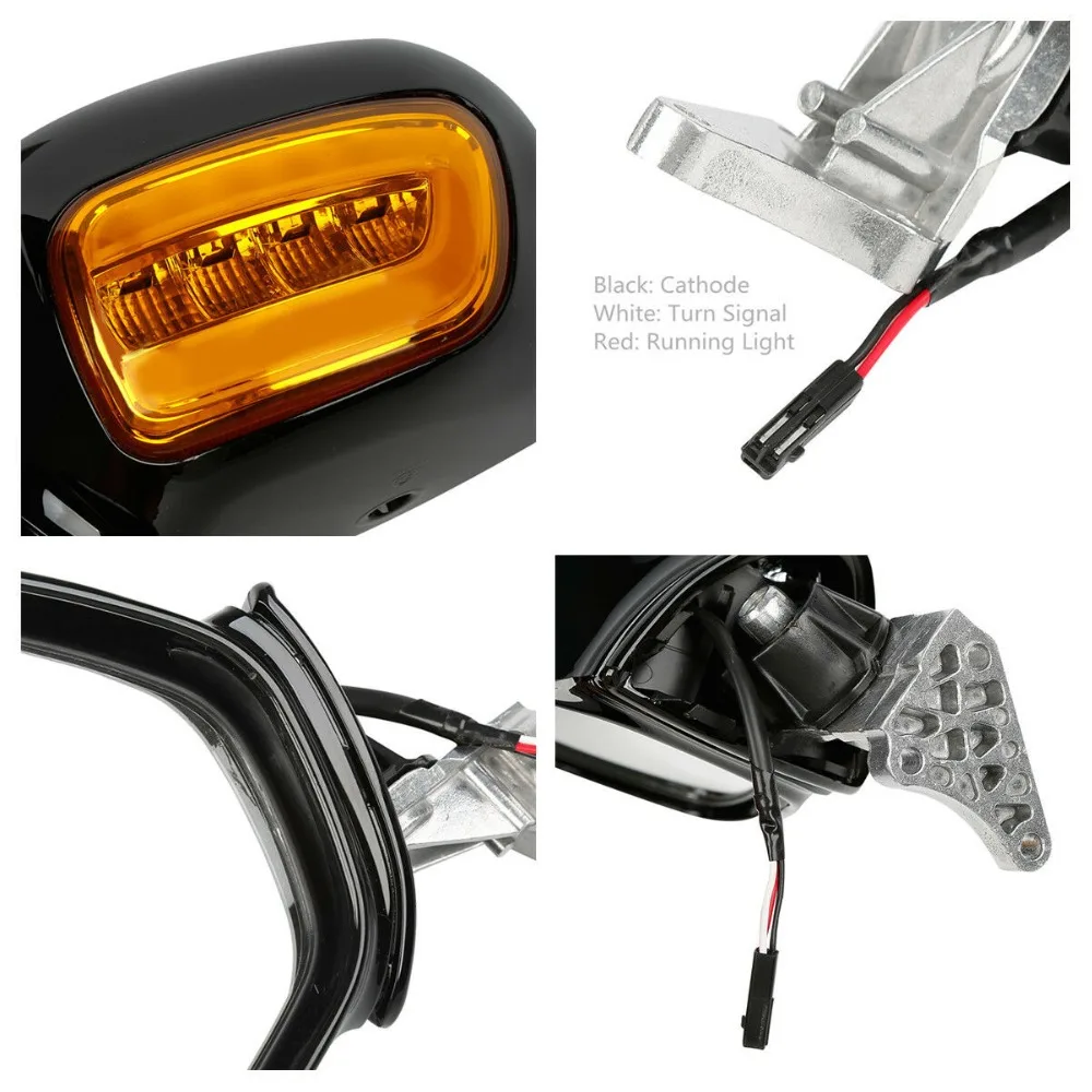 

Pair Rear View Mirror W/ LED Turn Signals For Honda Goldwing 1800 GL1800 2001-2017 10 Left Right