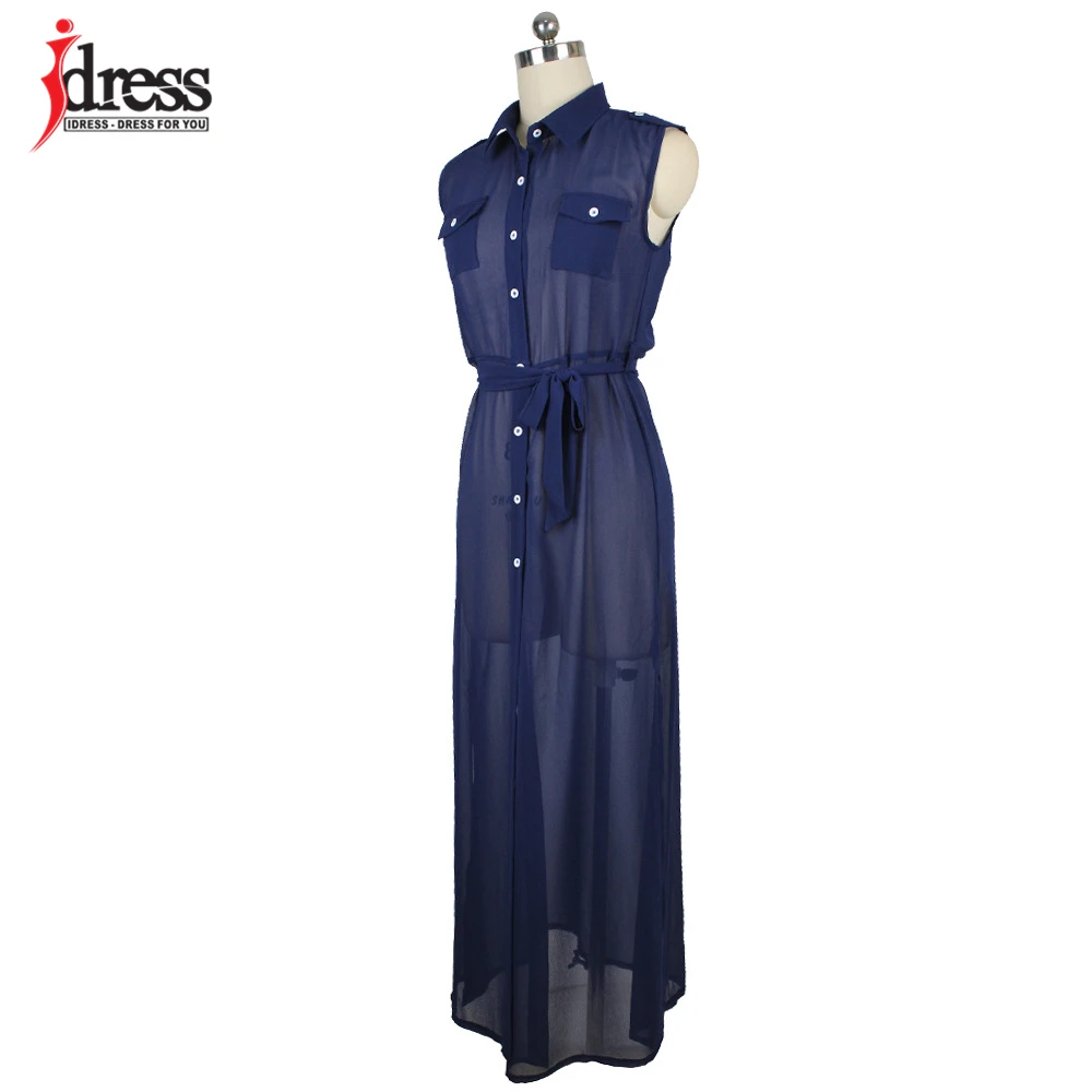 Платье рубашка IDress женское шифоновое на пуговицах Элегантное повседневное
