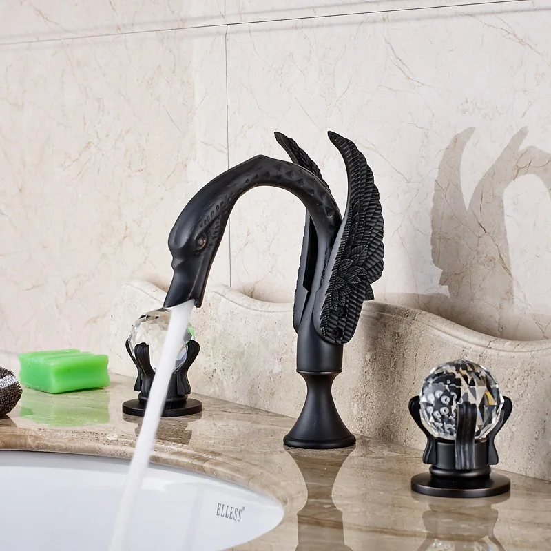 Широко распространенный смеситель для раковины в ванной комнате двойные Cristal