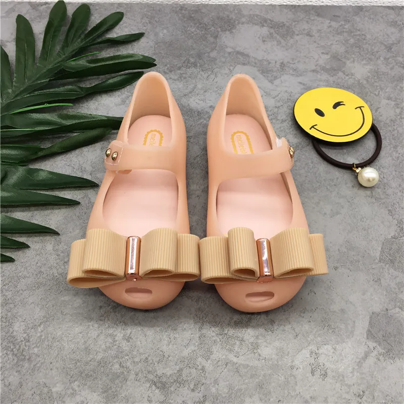 Мини-сандалии Melissa; летняя детская прозрачная обувь с бантом для девочек; 3 цвета; сандалии melissa; пляжные сандалии для девочек; 14-16,5 см
