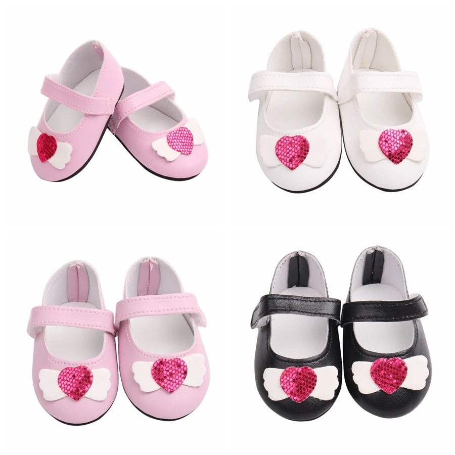 

Baby Doll Cool Fashion Bowknot Leather Shoes For 18 Inch Our Generation Girl Doll Accessory Shoes Doll Clothes Toy Kids Gifts