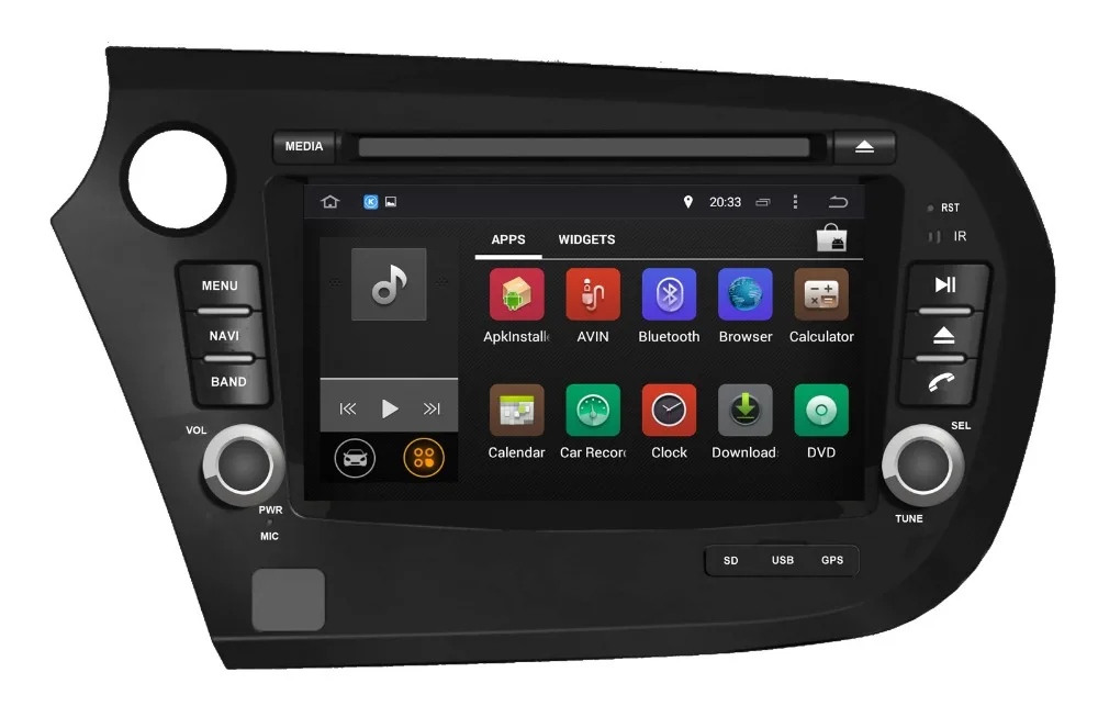 Автомобильный DVD плеер на Android 7.1c GPS для HONDA Insight 2010 2013 с навигацией радио BT CD USB DVR 3G Wi