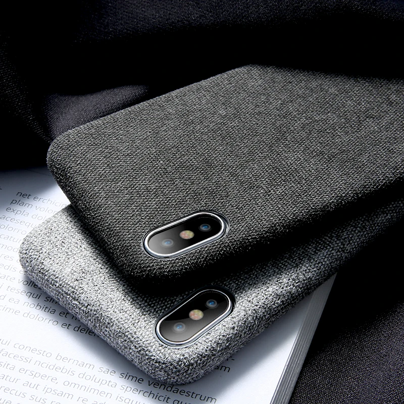 FLOVEME Silicone Ultra Thin Case For iPhone X 10 XR XS Max Soft Cloth Texture 7 8 Plus 6 6S Cover |