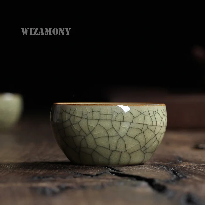 WIZAMONY 1 шт. Китайский Longquan Celadon фарфоровая китайская гайвань чайное блюдце чаша для