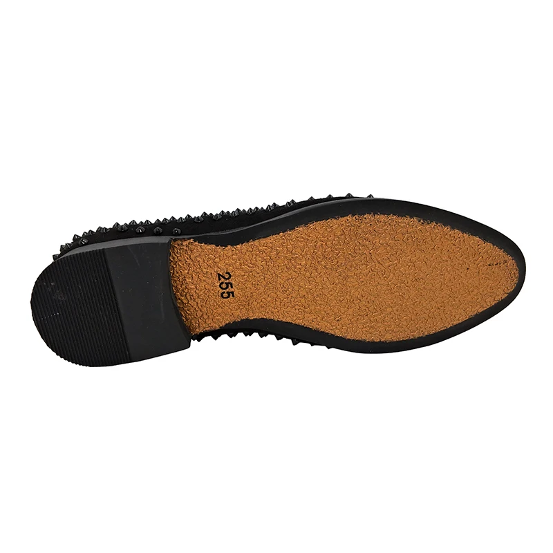 CuddlyIIPanda 2019 Men Fashion Punk Style Shoes New Arrival Spikes Loafers Rivets Casual Dress Flats Male Black Sneaker | Обувь