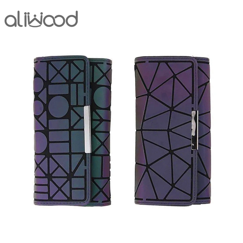 Женские кошельки известного бренда aliwood светящийся Длинный кошелек тройного