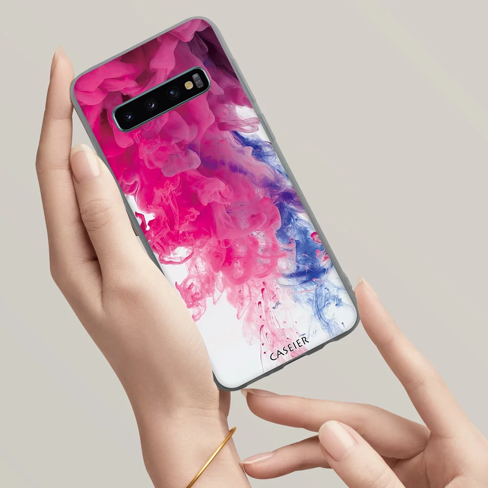 CASEIER цветной дымчатый чехол для телефона Samsung S9 S8 S10 S10E Plus S7 Edge J720 EU J7 2017 A7 Shell |