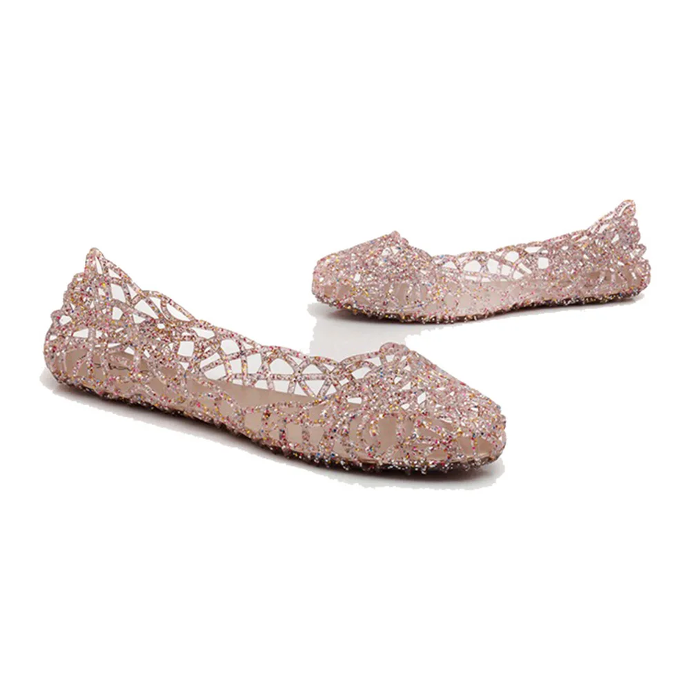 Женская обувь на плоской подошве прозрачная балетки Повседневная Лоферы без