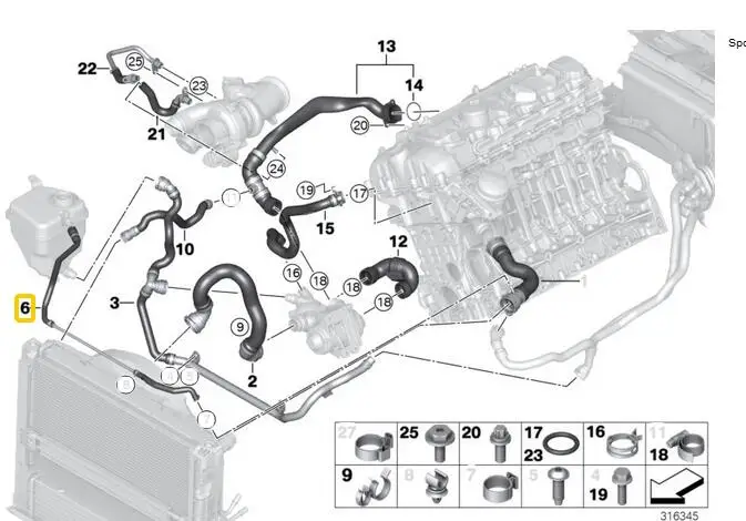 Шланг охлаждающей жидкости радиатора для BMW E88 E82 E90 E91 E92 X1 135i 335i 17127599452|hose pipe|hose bmwhose