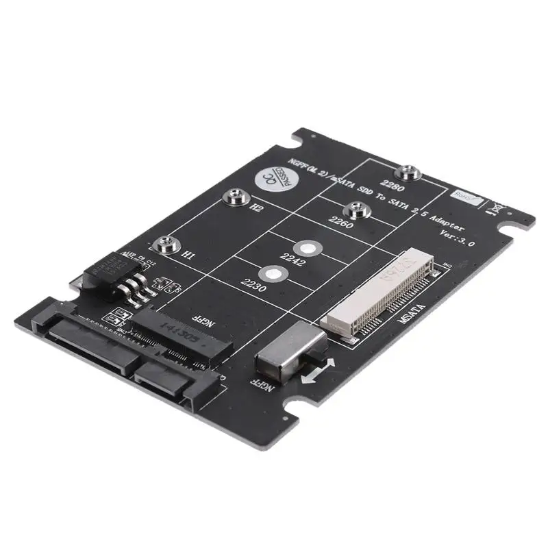 HOT-2 в 1 NGFF M.2 B + M Key Mini PCI-E или mSATA SSD к SATA III адаптер карты для full msata SSD/ 2230/2242/22x80 M2 |
