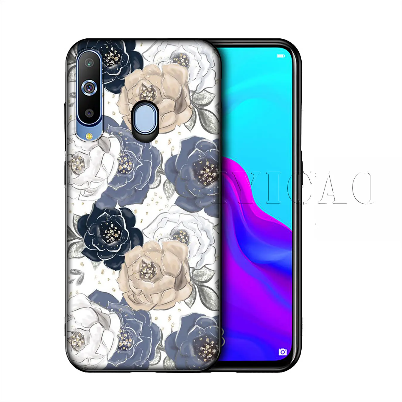IYICAO красная бабочка на белые розы цветок Мягкий силиконовый чехол для samsung Galaxy A10