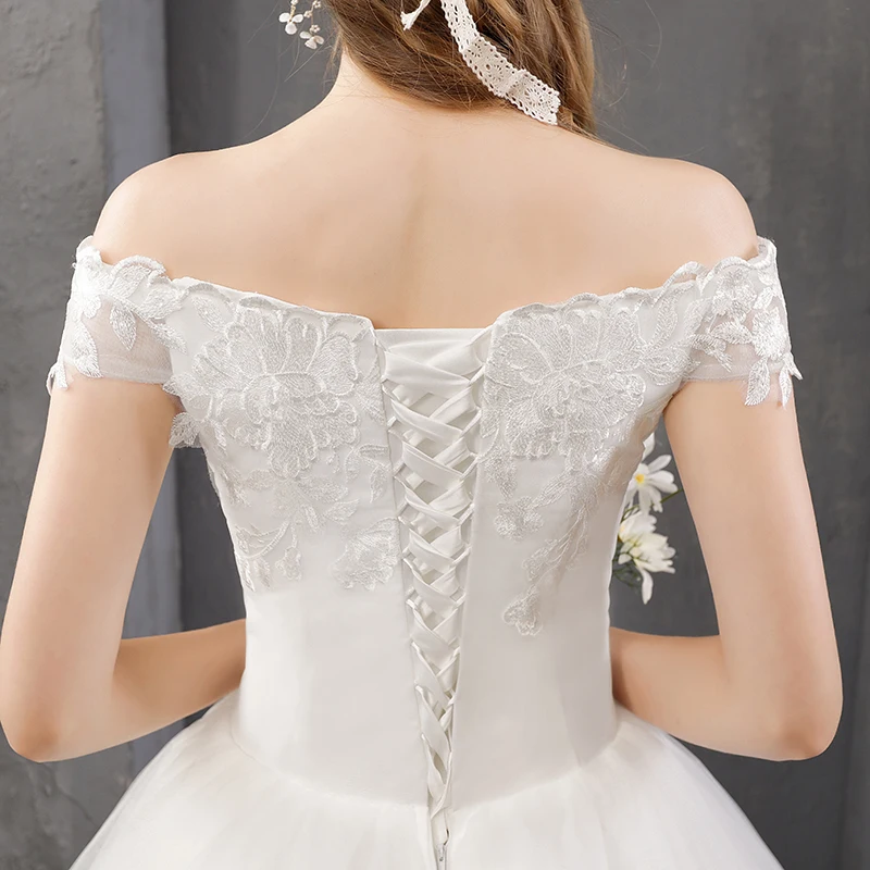 Vestidos De Novia роскошное простое свадебное платье нежное кружевное с v образным