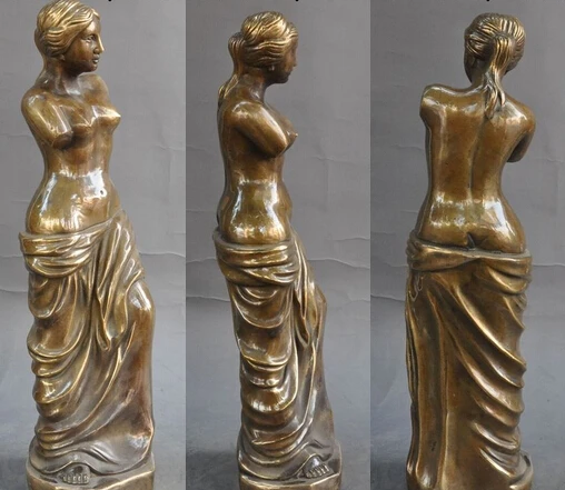 bir 006104 14&quotchinese Hellenistic period bronze famous Milos Venus goddess Love God statue | Дом и сад